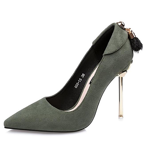 

Women's Heels Summer Stiletto Heel Closed Toe Daily PU Black / Red / Green