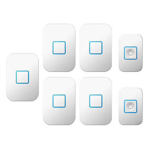 

CACAZI A88 Wireless Waterproof Doorbell LED Light 300M Remote 2 Button 5 Receiver Calling Bell