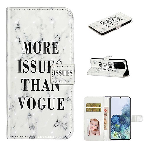 

Case For Samsung Galaxy S20 / Galaxy S20 Plus / Galaxy S20 Ultra Wallet / Card Holder / with Stand Full Body Cases Marble PU Leather / TPU for Galaxy A51 / A71 / A80 / A70 / A50 / A30S / A20