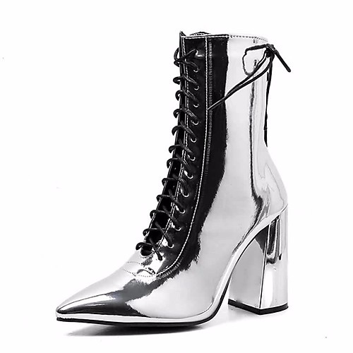 

Women's Boots Summer Stiletto Heel Round Toe Daily PU Black