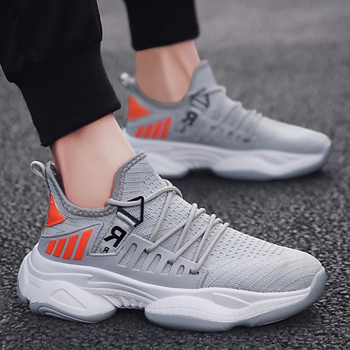 

Men's Summer Outdoor Trainers / Athletic Shoes Mesh / PU Non-slipping White / Black / Gray