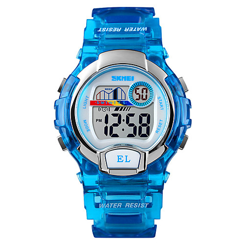 

SKMEI Kids Digital Watch Japanese Digital Sporty Black / Blue / Purple 30 m Water Resistant / Waterproof Calendar / date / day Chronograph Digital Fashion - Black Blue Purple One Year Battery Life
