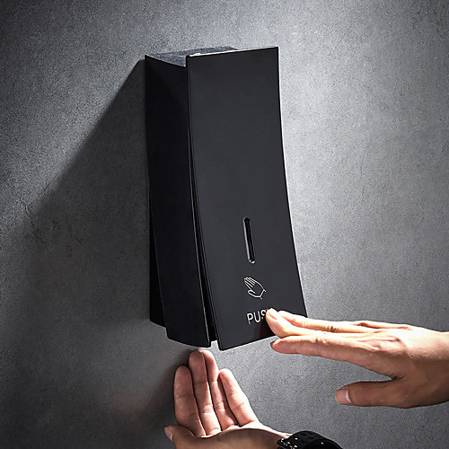 

450ml Black Foam Pressing Soap Dispenser Wall Mounted Bathroom Dispenser For Home Hotel