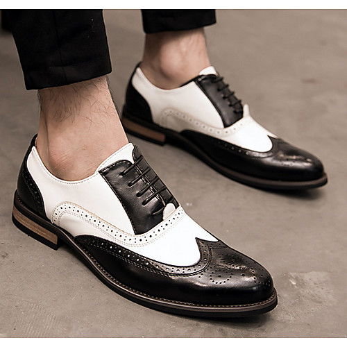 

Men's Spring & Summer Business Daily Oxfords PU Black / Yellow
