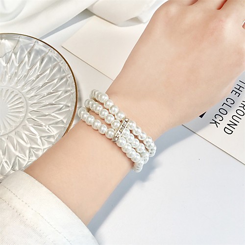 

Women's Bracelet Classic Wedding Birthday Vintage Theme European Trendy Casual / Sporty Ethnic French Alloy Bracelet Jewelry White For Date Festival
