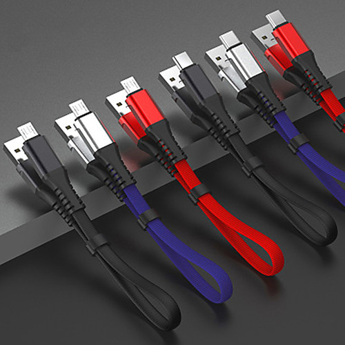 

Micro USB / Type-C to Lightning Cable 2.5 A Flat / Braided Nylon USB Cable Adapter For Samsung