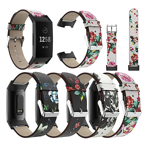 

Watch Band for Fitbit charge3 / Fitbit Charge 4 Fitbit Sport Band / Leather Loop / Modern Buckle Quilted PU Leather Wrist Strap