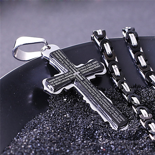 

Men's Necklace Crossover Artistic Classic Titanium Steel Black Gold Silver 55 cm Necklace Jewelry 1pc For Anniversary Street Festival