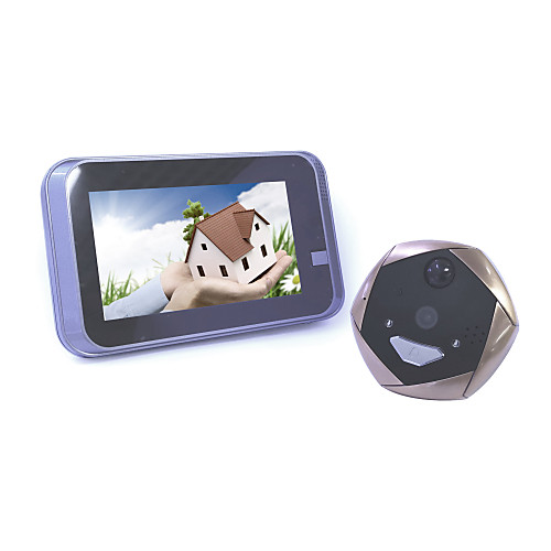 

4.3 inch smart WIFI cat's eye doorbell remote sensor video shooting wide angle 1.3 million HD remote control unlock