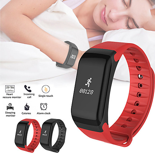 

F1 Unisex Smart Wristbands Android Bluetooth Waterproof Touch Screen Heart Rate Monitor Blood Pressure Measurement Long Standby ECGPPG Sleep Tracker Sedentary Reminder Community Share