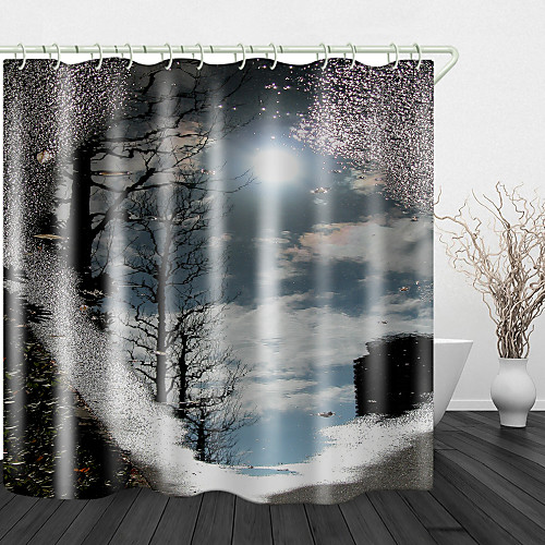 

Bathroom Shower Curtains & Hooks Rainbow Neoclassical Polyester Waterproof