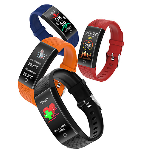 

696 QW18T Unisex Smart Wristbands Android iOS Bluetooth Waterproof Heart Rate Monitor Blood Pressure Measurement Sports Thermometer Pedometer Call Reminder Activity Tracker Sleep Tracker Sedentary