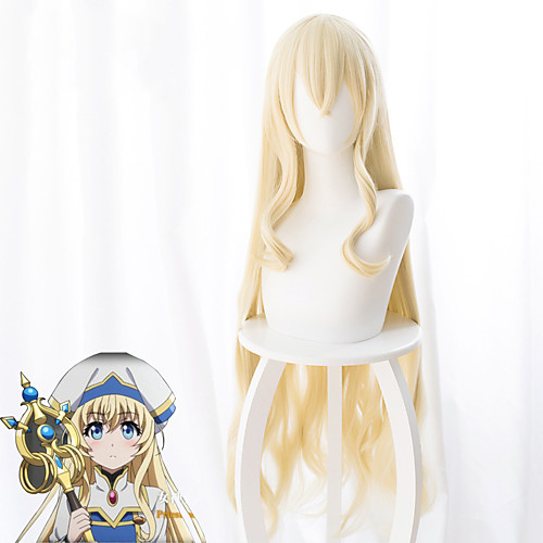 

Goblin Slayer Princess Cosplay Wigs Women's Asymmetrical 44 inch Heat Resistant Fiber Curly Yellow Adults' Anime Wig