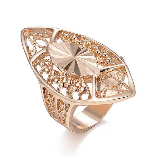 

Band Ring Gold Gold Plated Statement Stylish Luxury 1pc 7 8 9 / Women's