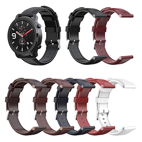 

Retro Leather Watch Band Wrist Strap For Huami Amazfit Stratos 3 / Stratos 2 2S / GTR 47mm / Pace Watch Replaceable Bracelet Wristband
