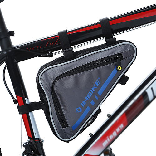 

2.5 L Bike Frame Bag Top Tube Waterproof Cycling Reflective Strips Bike Bag Oxford Cloth 1680D Polyester Bicycle Bag Cycle Bag Similar Size Phones Racing Outdoor Exercise