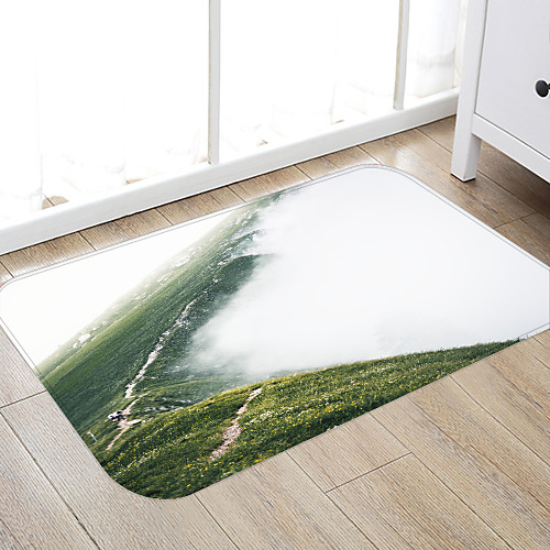 

Mountain Top Print High Quality Memory Foam Bathroom Carpet and Door Mat Non-slip Absorbent Super Comfortable Flannel Bathroom Carpet Bed Rug