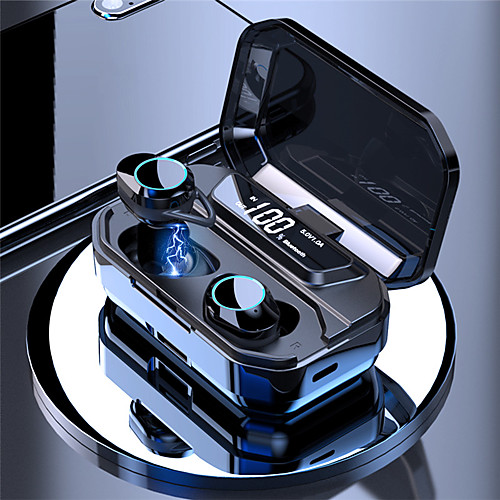

G02 TWS Wireless Earbuds Bluetooth 6D Stereo IPX7 Waterproof Earphone 3300mAh LED Display Smart Mobile Power Bank Phone Holder