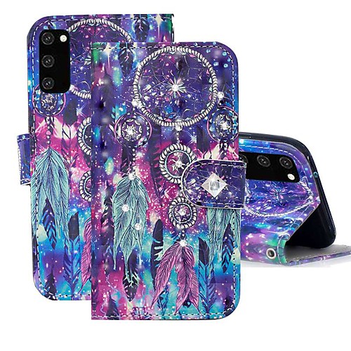 

Case For Samsung Galaxy A91 / M80S / Galaxy A81 / M60S / S20 Plus Wallet / Rhinestone / with Stand Full Body Cases Feathers PU Leather For Samsung Galaxy S20 Ultra/A01/A11/A21/A41/A70E