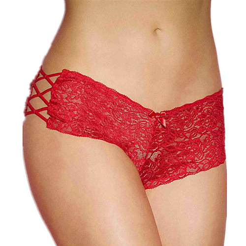 

Women's EU / US Size Tassel Fringe / Lace Brief High Elasticity Mid Waist 1 PC White M