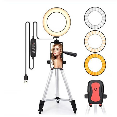 

Led Light Ring For Selfie Lamp Ring Light Tripod With Lamp Photography Lighting For Youtube Holder Camera Phone Clip Studio