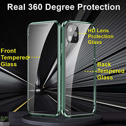 

Privacy Metal Magnetic Adsorption Tempered Glass Case 360 Protective Cover For iPhone SE 2020 /11 / 11Pro / 11 Pro / X / XS / XR / XS Max / 8Plus / 8 / 7Plus / 7