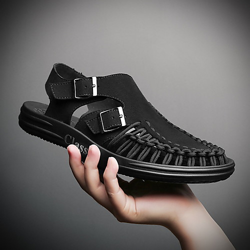 

Men's Summer Outdoor Sandals Canvas Non-slipping Khaki / Black