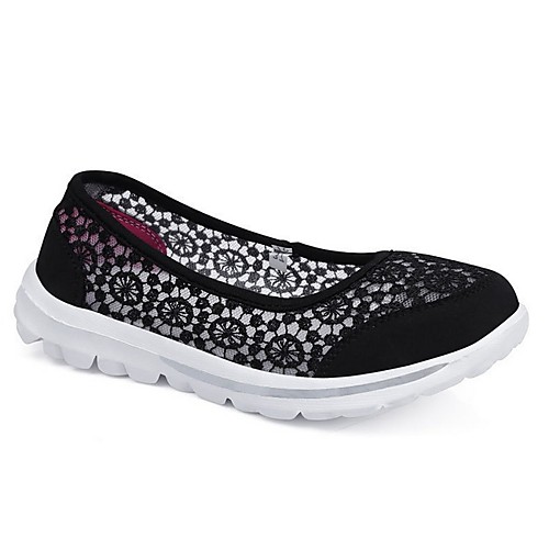 

Women's Loafers & Slip-Ons Summer Flat Heel Round Toe Daily Canvas Black / Red / Khaki
