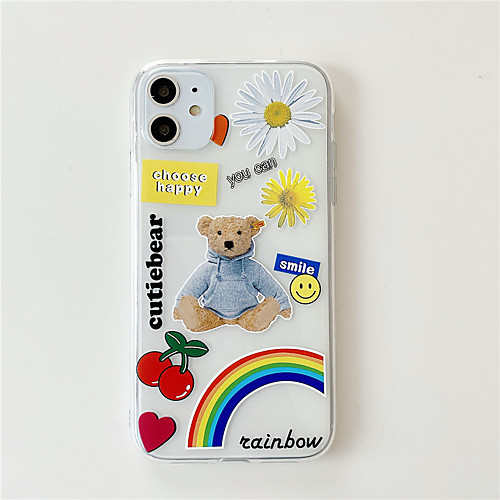 

Case For Apple iphone 11/pro11proMax/x/XS/XR/XSMax/8p/8/7P/7/SE(2020)Cover TPU Cartoon transparent iphone case