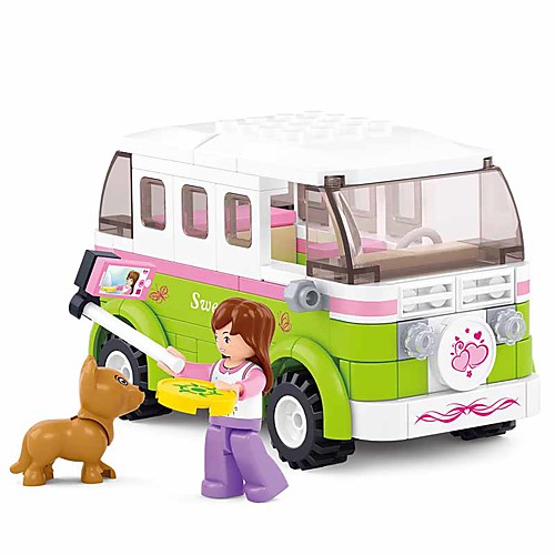 

Building Blocks Educational Toy 158 pcs Bus Cartoon compatible Plastic Shell Legoing Exquisite Hand-made Decompression Toys DIY Boys and Girls Toy Gift / Kid's