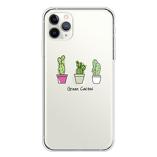 

Case For Apple iPhone 11/11 Pro/11 Pro Max/XS/XR/XS Max/8 Plus/7 Plus/6S Plus/8/7/6/6s/SE/5/5S Transparent Pattern Back Cover Cactus Soft TPU
