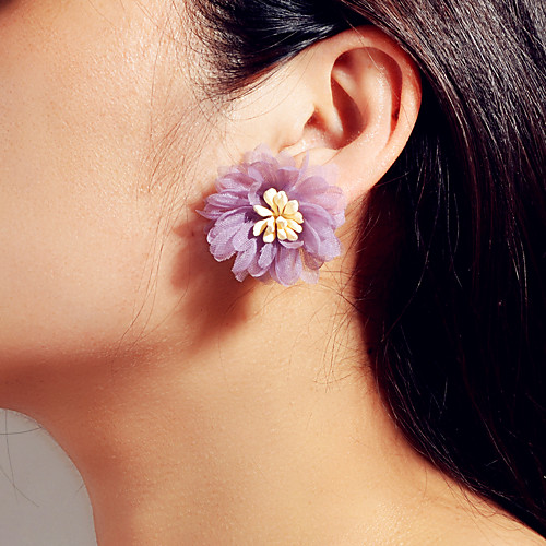 

Women's Earrings Fashion Wedding Simple Baroque Korean Africa French Earrings Jewelry Purple For Party Evening Engagement Vacation Birthday Beach 1 Pair