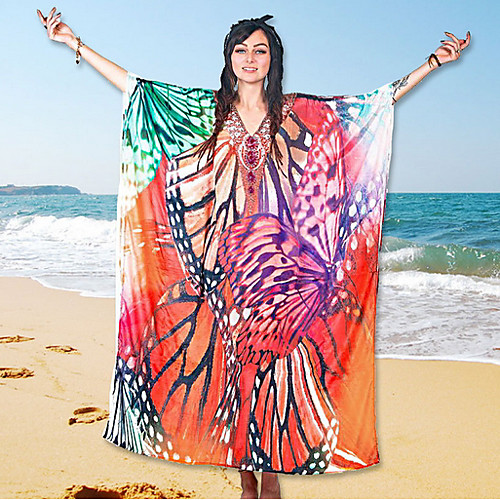 

Women's One-piece Swimwear Swimsuit - Floral One-Size Rainbow
