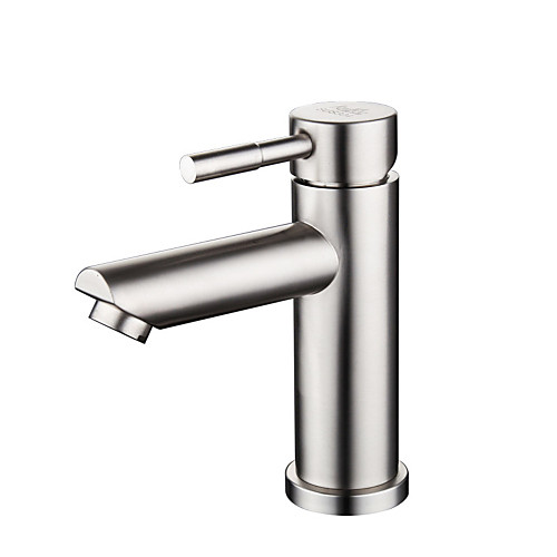 

Stainless steel basin faucet single hole hot and cold mixed water bathroom wash basin faucet