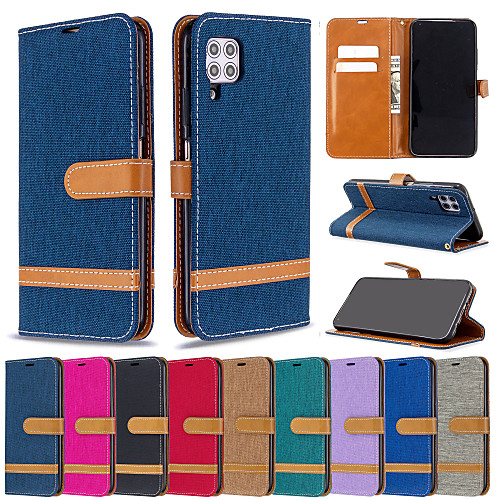 

Case For Huawei P40 Pro P40 lite Phone Case PU Leather Material Denim Stitching Pattern Solid Color Pattern Phone Case for P40 lite E P30 lite P30 Pro P30 P20 lite P20 Pro