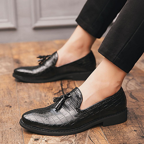 

Men's Spring / Summer Classic Daily Loafers & Slip-Ons PU Black / Green / Brown