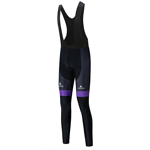 

Miloto Women's Cycling Bib Tights Bike Bib Tights Padded Shorts / Chamois Pants UV Resistant Quick Dry Breathable Sports Patchwork Solid Color White / Black Mountain Bike MTB Road Bike Cycling