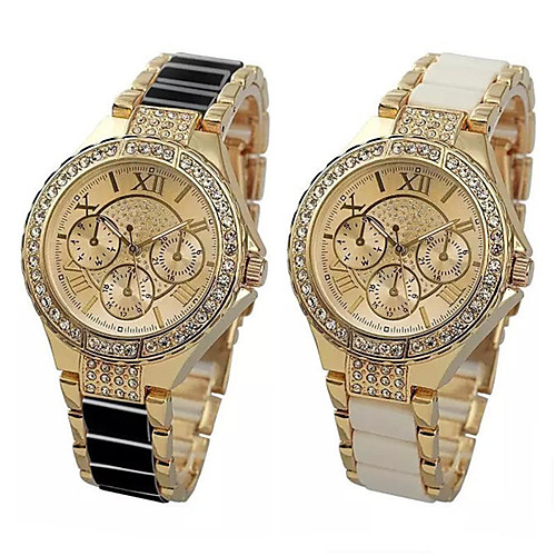 

Women's Quartz Watches Fashion Silver Alloy Chinese Quartz Black Gold Adorable 1 pc Analog One Year Battery Life