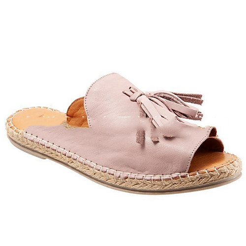 

Women's Slippers & Flip-Flops Summer Flat Heel Open Toe Daily PU Pink / Brown / Black