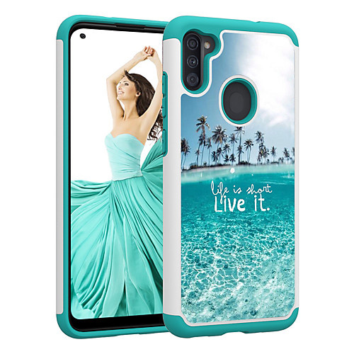 

2in1 Taping Colorful Pattern Cover Sea Live It Phone Case For Samsung Galaxy A11 A71 A21 A51 A50(2019) A30(2019) A20(2019)