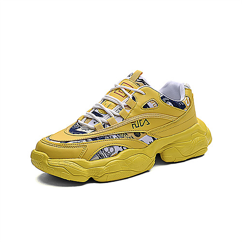 

Men's PU Fall / Spring & Summer Trainers / Athletic Shoes Running Shoes / Walking Shoes Breathable Yellow / White / Beige
