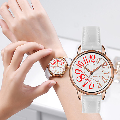 

Women's Quartz Watches Luxury Fashion Genuine Leather Japanese Quartz White Black Blue Water Resistant / Waterproof Calendar / date / day 30 m 1 pc Analog One Year Battery Life