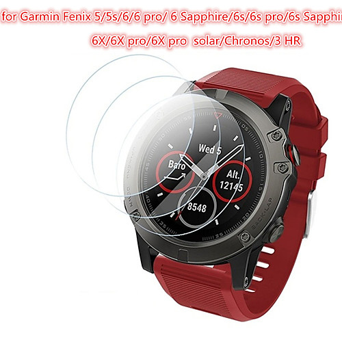 

Screen Protector for Garmin Fenix 6/6 pro/6 Sapphire/6s/6s pro/6s Sapphire/6x/6X Pro/6x Solar/Chronos/5/5s/3 HR Tempered Glass Transparent High Definition (HD) Scratch Proof/9H Hardness
