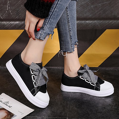 

Women's Sneakers Summer Flat Heel Round Toe Daily PU White / Black / Red