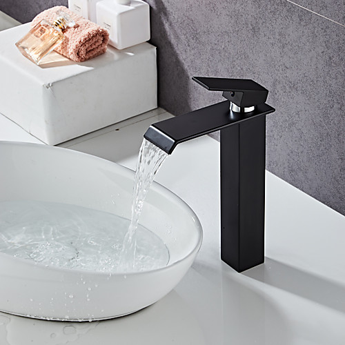 

Bathroom Sink Faucet - Waterfall Painted Finishes Centerset Single Handle Two HolesBath Taps