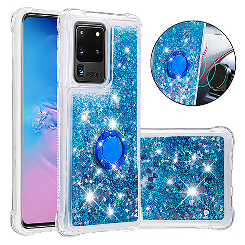 

Case For Samsung Galaxy S20 Plus / S20 Ultra / S20/S9/S9PLUS/S10E/S10PLUS/S10/S10 5G/S8/S8 plus/A71/A51 Shockproof / Flowing Liquid / Ring Holder Back Cover Glitter Shine TPU