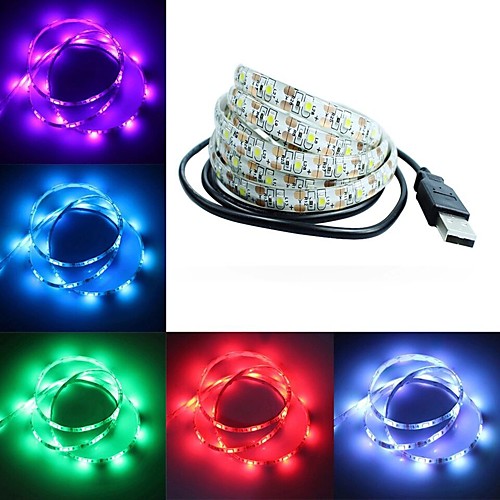 

5V LED Strip Light USB 2835SMD Flexible LED Waterproof Lamp Tape Ribbon 1M 2M 3M 4M 5M TV Desktop Screen Backlight Diode For Living Room Bedroom Car Decoration