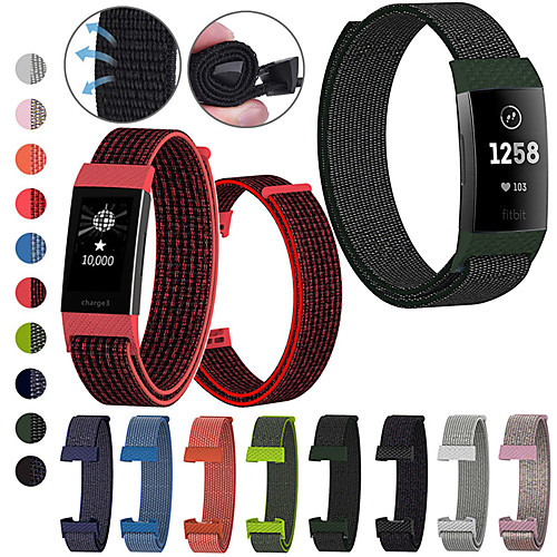 

Fashion Replacement Nylon Bracelet Strap for Fitbit Charge 3 Band Colorful Breathable Stretchable Wrist Strap for Fitbit Charge 3
