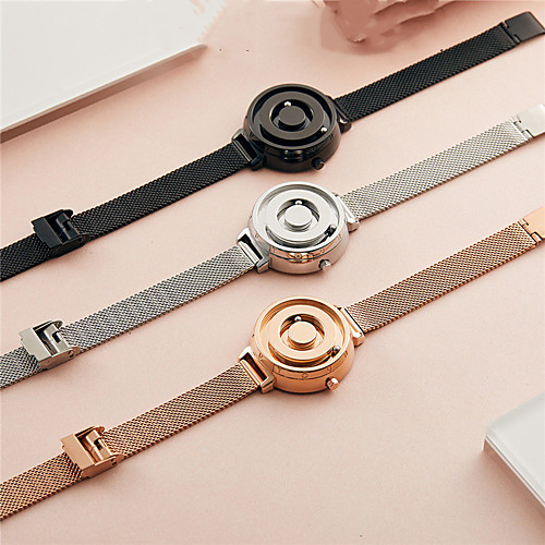

Women's Quartz Watches Luxury Fashion Stainless Steel Genuine Leather Japanese Quartz GoldenBlack Black Yellow Casual Watch 1 pc Analog One Year Battery Life