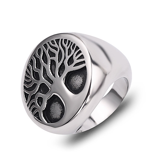 

Men's Band Ring 1pc Silver Alloy Round Punk Street Jewelry Mixed Color Wearable Environmental